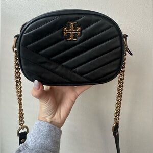 Kira Chevron Quilted Camera Crossbody Bag